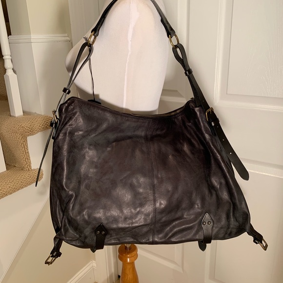 🛑 SOLD 🛑 NWT, dark, slate grey leather bag - Picture 5 of 8